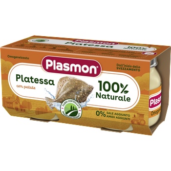 Plasmon Пюре Рибно меню Камбала с картофи, 6+м 2Х80гр