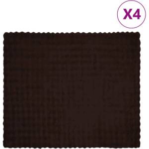 vidaXL Анти-слип изкуствено одеяло от заешка козина Olite 4 бр (42021800)