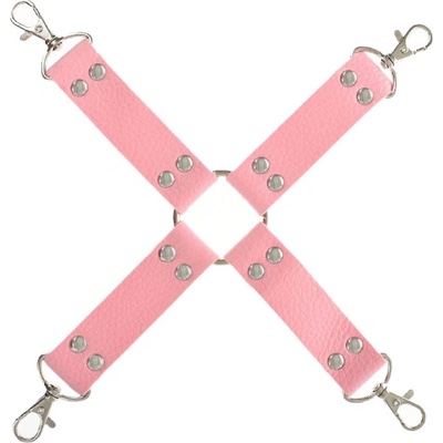 Mokko X образен кожен разпределител "mokko fetish pink