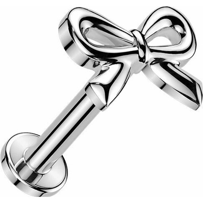 MARRE Labreta piercing do ucha mašlička (1,2 x 8 mm) LB0045ST-1208