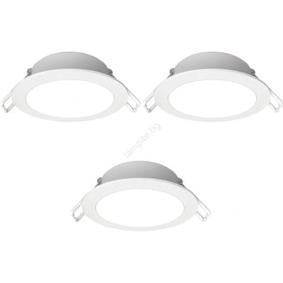 Aigostar -К-кт 3x LED Екстериорна лампа за вграждане LED/4, 8W/230V 3000K IP65 бял (AI1899)