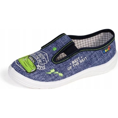 Chlapčenské papuče s potlačou denim Nazo
