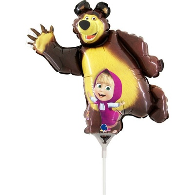 Grabo Fóliový balónik Máša a medveď 35 cm mini balónik na tyčku