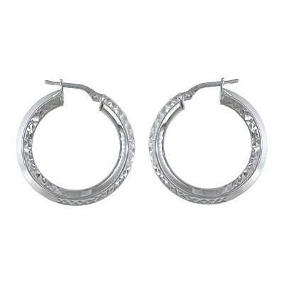 Infinitysilver stříbrné náušnice kruhy broušené LI41235C