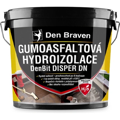 Gumoasfaltová hydroizolace DenBit DISPER DN černá kbelík 10 kg