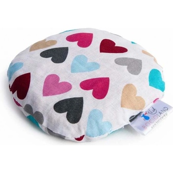Bocioland nahřívací a chladící polštářek kulatý Barevná srdce