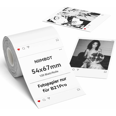 NIIMBOT Foto papier – samolepiace štítky pre tlačiareň B21 Pro