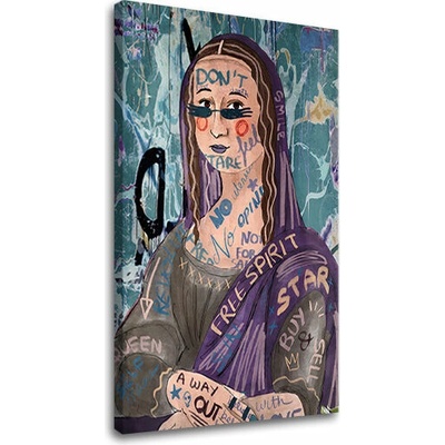 Obraz na plátne MONA LISA ABSTRAKT 001 - 40x60 cm