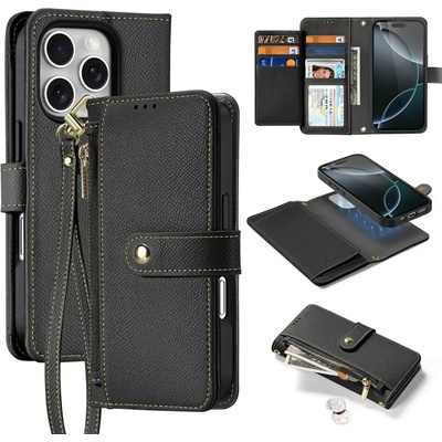 Dux Ducis Кожен калъф Dux Ducis Lawa за iPhone 16 Pro Max - черен (6934913004999)