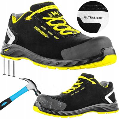 VM Footwear CALIFORNIA S3 ESD obuv Čierna-Žltá