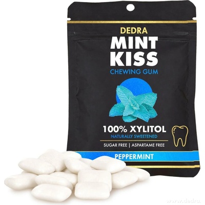 Mint Kiss silně mátové osvěžující pastilky bez cukru, peppermint 12 x 28 g