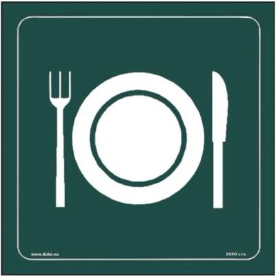 DUKO RESTAURACE symbol zelený Formát: 50 x 50 mm