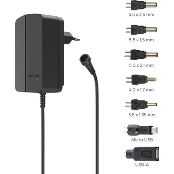 Image 1 of Hama Универсално захранване, регулируемо, 1500mA, 18W, max. 12V, 7 адаптера (HAMA-223615)