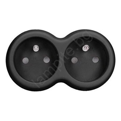 Solight P104B - Разклонителна розетка 2x 10A черна (SL1710)