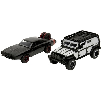 Jada Toys Метални колички Jada Toys Fast & Furious Legacy - Dodge Charger R/T & Jeep Wrangler, 1: 32 (9334252314R00)