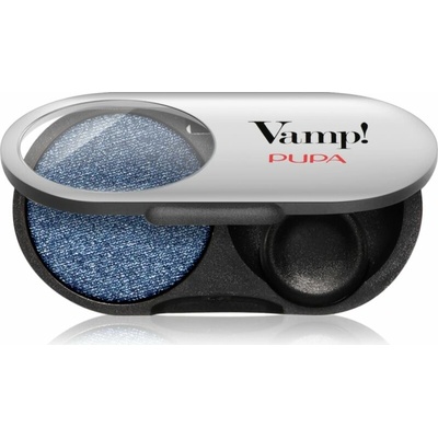PUPA Milano Vamp! Radiant Baked Eyeshadow dlouhotrvající zářivé oční stíny 307 Denim Blue metallic 1 g
