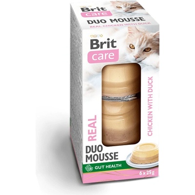 Brit Care Cat Double Layer Mousse Real Chicken and Chicken with Duck 6 x 25 g