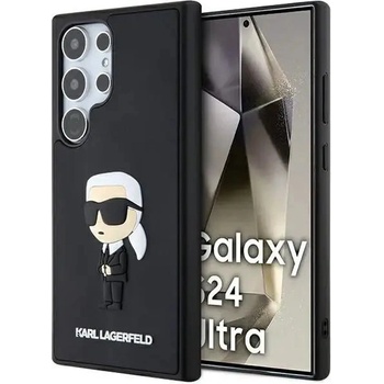 KARL LAGERFELD Кейс Karl Lagerfeld 3D Rubber Ikonik за Samsung Galaxy S24 Ultra, черен (3666339242015)
