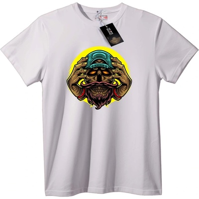 NOONEBRAND Тениска Череп с Шапка - 2XL, Black