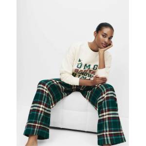 Marks & Spencer Коледна домашна пижамена сума Cotton Rich Elf, високо съдържание на памук Marks & Spencer кремава Marks & Spencer | Bezhov | ЖЕНИ | 8