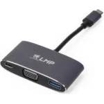 LMP USB-C Multiport Adapter VGA & USB 3.0 - адаптер за свързване от USB-C към VGA, USB-C, USB-A (тъмносив)