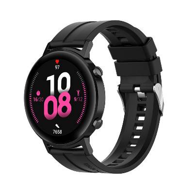Nejlevnější náhradní řemínek šířka 22 mm Xiaomi Amazfit Stratos 3 Stratos 2 2Sčerný s přezkou 2201 Barva: černá, Zapínání náramku: se stříbrnou přezkou