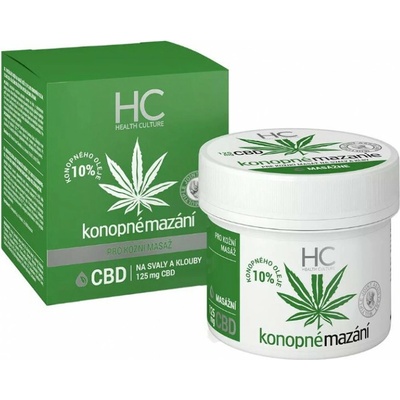Health Culture Konopné mazanie 10% s CBD krém 125 ml