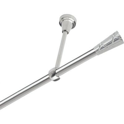 OK-GarnýžeCZ Garnýž kovová jednořadá 19mm Trapezium narez 260 cm do stropu / na tunýlek - bez kroužků