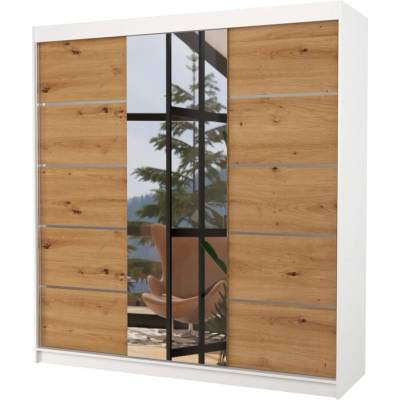 Sconto BARGO 215 x 200 cm biela/dub artisan