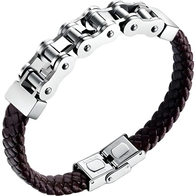 Amparo Miranda Náramek Moto H295 Silver hnědý
