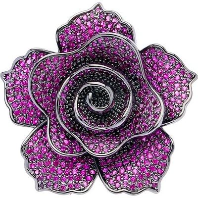 Oliver Weber třpytivá květinová brož s krystaly Peony 58053