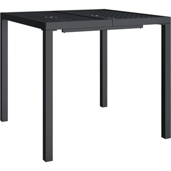 Градинска маса антрацит 80x80x72 cм стомана
