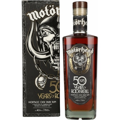 Motörhead 50 Years of Rock & Roll Heritage Cask Dark Rum 40% 0,7 l (karton)