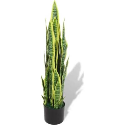 ZBXL Umělá rostlina sansevieria s květináčem 90 cm zelená