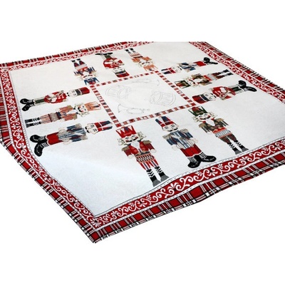 Mondo Vianočný ženilkový obrus Luskáčik Chenille IT035 90x90 cm
