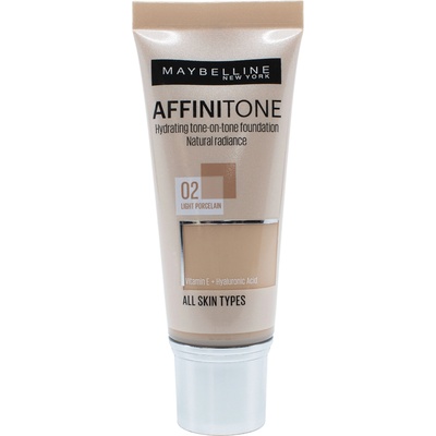 Maybelline Affinitone Foundation 30 ml make-up 02 light porcelain