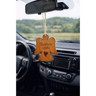 Woodrive Anděl „Šťastnou cestu“ Jahoda 1ks