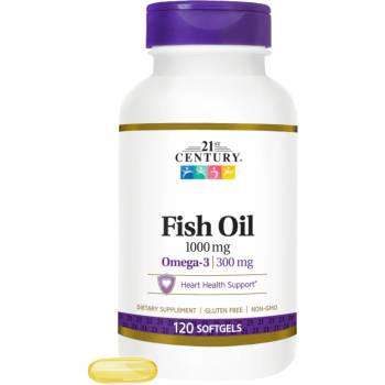21st Century Fish Oil, 1000 mg, 120 капсули, 21st Century (9142)