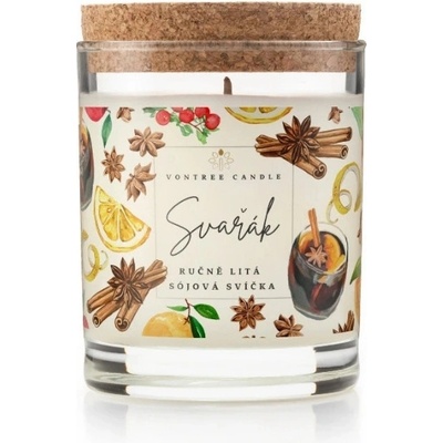 Vontree Candle Svařák - pomeranč, skořice, jablka 180g