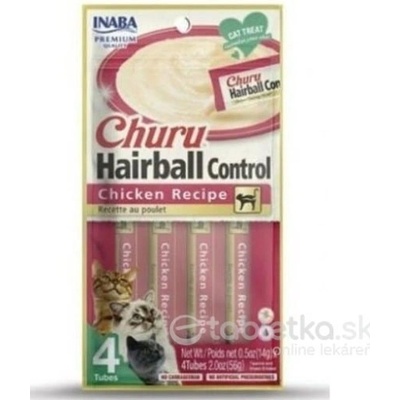 Inaba Churu Hairball cat Kura 12 x 4 tuby 672 g