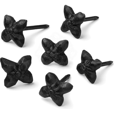 Mystic Colonial Hardware Litinový ozdobný hřebík Květ Trillium, sada 6 kusů