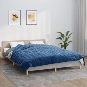 vidaXL Утежнено одеяло синьо 220x240 см 11 кг плат (3154862)