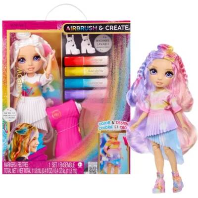 MGA Entertainment Кукла Rainbow High с боядисваща се коса и аксесоари - Лилави очи (543350)