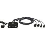 ATEN cs22hf kvm превключвател Черен (cs22hf-at)