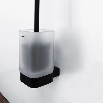 Nimco Kibo černé Toaletní WC kartáč s hranatou rukojetí Ki-14094CN-HR-90