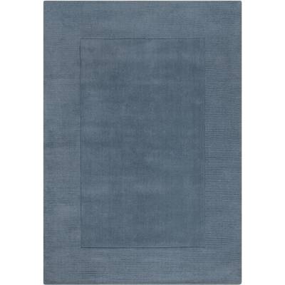 Flair Rugs Тъмносин ръчно изработен вълнен килим 120x170 cm Textured Wool Border - Flair Rugs (503119375000)