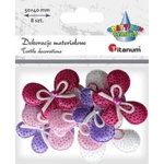 TITANUM Fabric decoration Bows mix 8pcs