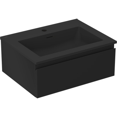 Orio шкаф за баня 60 см с мивка Otis, 1 чекмедже, черен мат - 91A10-06023-1-BF71-W18M71 (91A10-06023-1-BF71-W18M71)