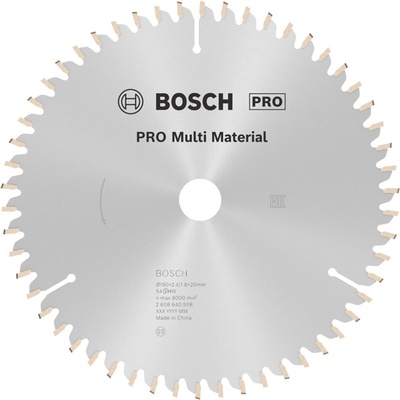 Bosch pilové kotouče Multi Material 180x20/16x2,4/1,8x54z (2.608.640.508)