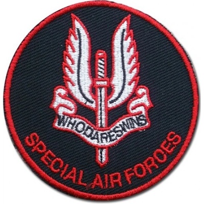 Nášivka Special Air Forces Air Wings SAS suchý zips - farebná